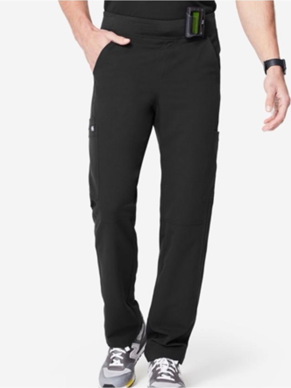 Men’s FIGS Technical Collection Axim Straight Leg Scrub Bottom Black Large